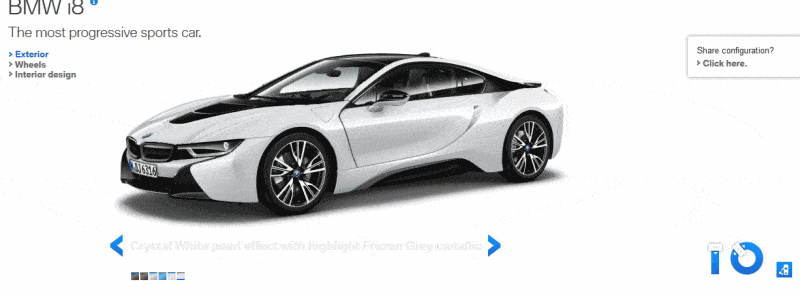 2015 BMW i8 in White GIF Exterior and Doors2222222