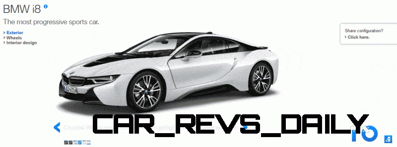 2015 BMW i8 in White GIF Exterior and Doors