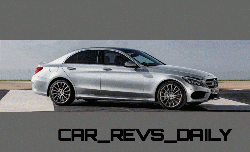 CarRevsDaily.com - 2015 Mercedes-Benz C-Class Debut GIF