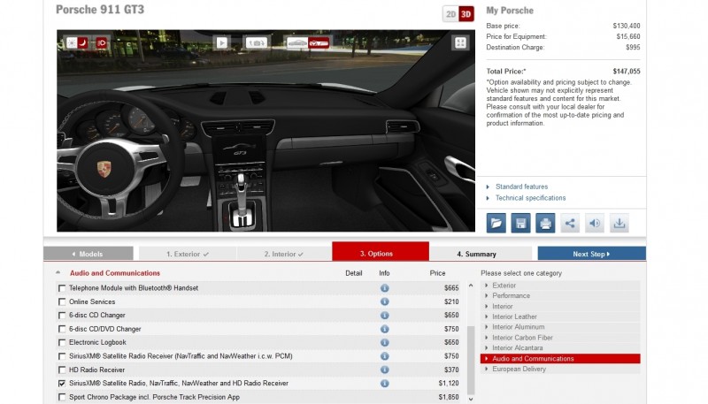 2014 Porsche 911 GT3 Interior Configurator 10