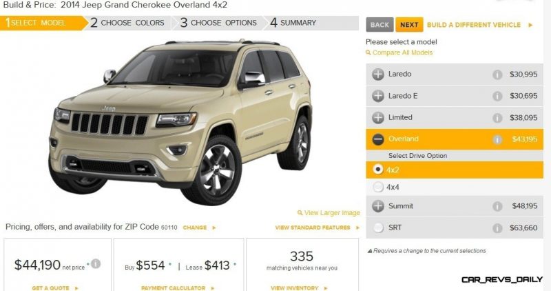 2014 Jeep Grand Cherokee Summit, Overland and Ltd 2