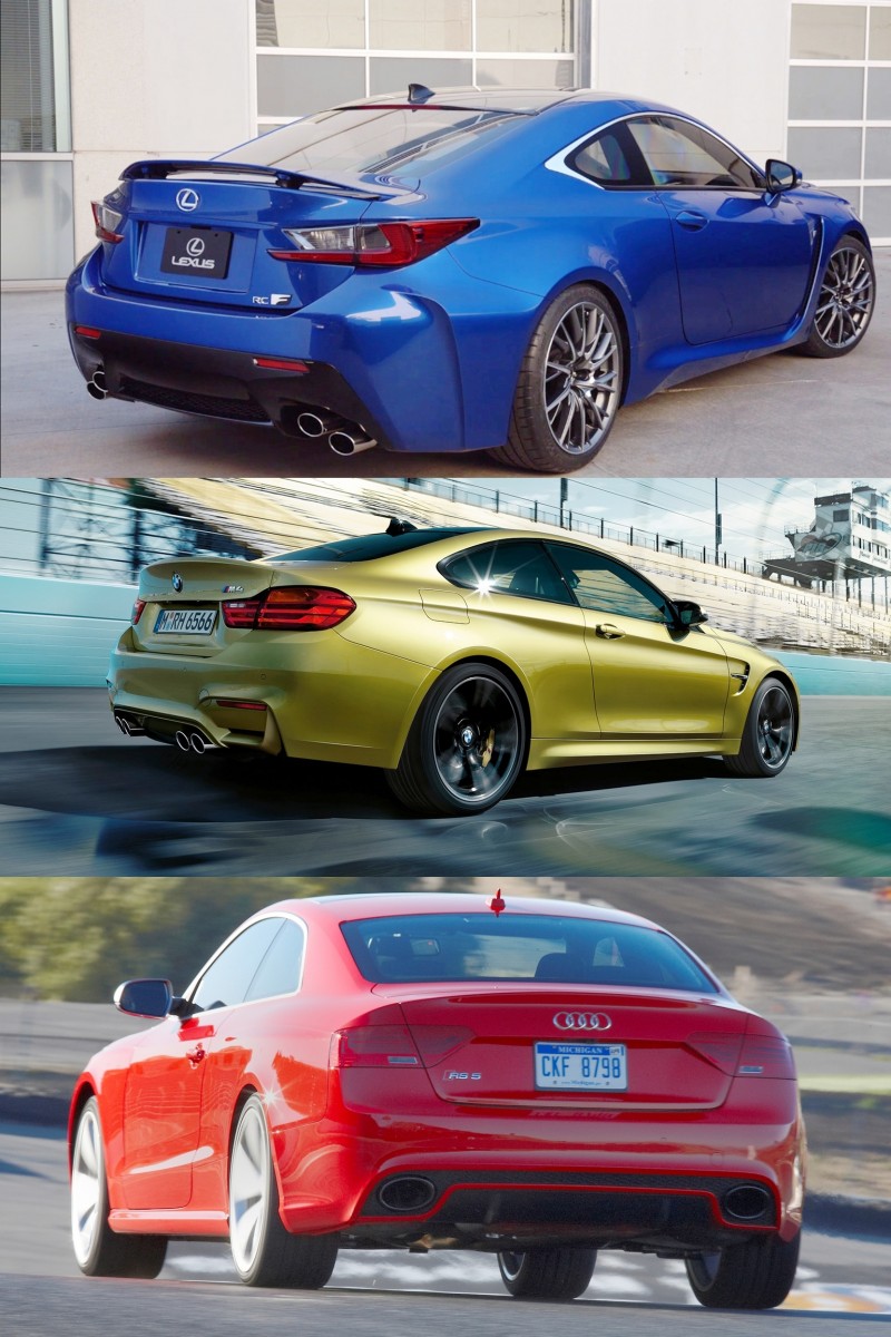 2015 Supercoupe Design Shootout - Lexus RC F vs. BMW M4 vs. Audi RS5 6