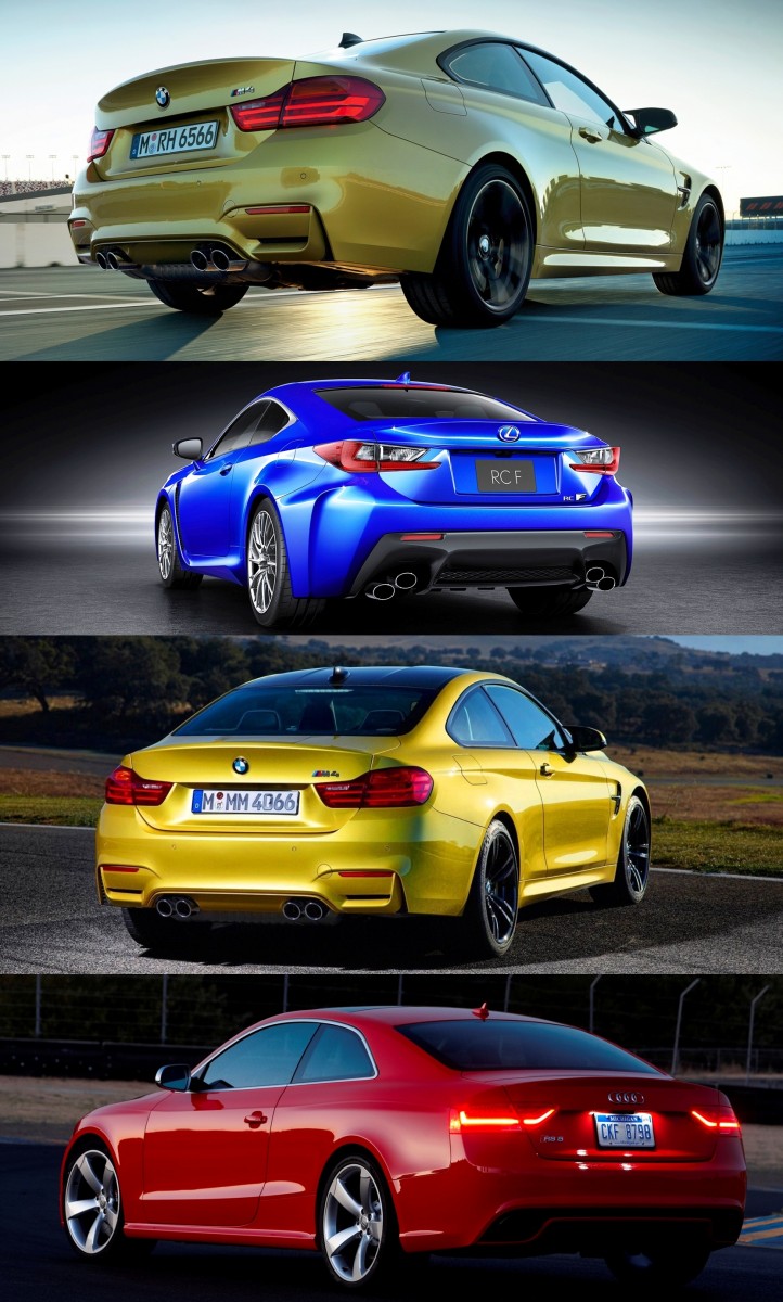 2015 Supercoupe Design Shootout - Lexus RC F vs. BMW M4 vs. Audi RS5 7