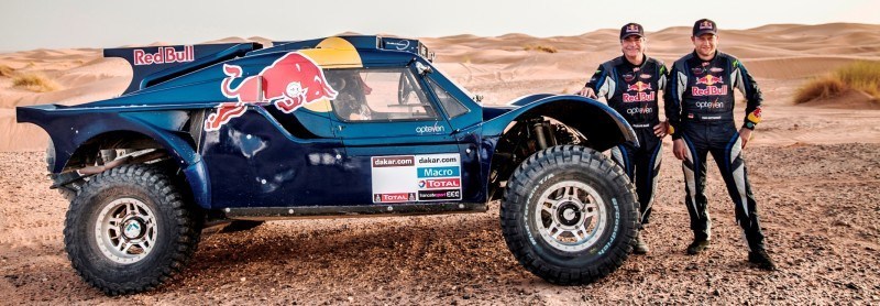 Carlos Sainz and Timo Gottschalk during the preparations of Dakar 2014 in Arfoud, Morocco, on October 9th, 2013