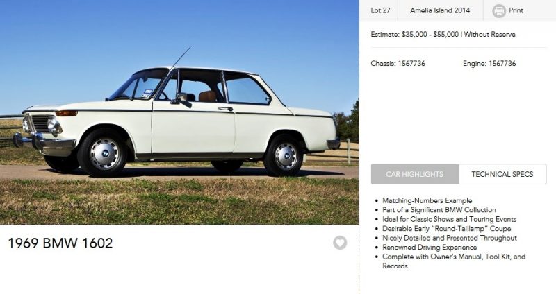 1969 BMW 1602