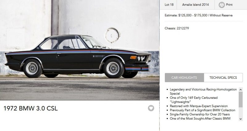 1972 BMW 3.0 CSL