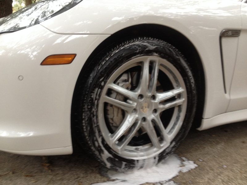 Car-Revs-Daily.com Recommends - Black Magic Tire Foam - Porsche Panamera S 34