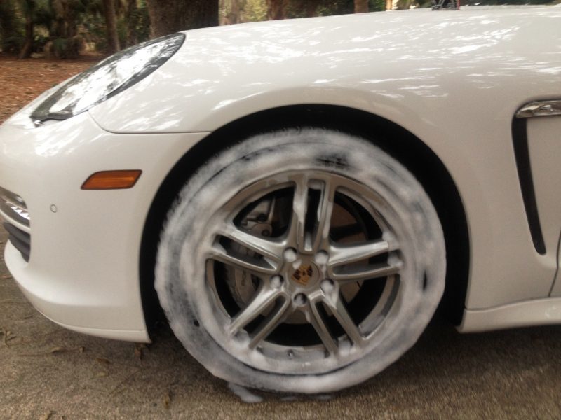 Car-Revs-Daily.com Recommends - Black Magic Tire Foam - Porsche Panamera S 8