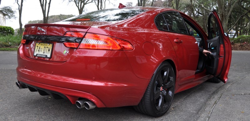 2014 JAGUAR XFR -- Driving Review with Full-Throttle Rolling Sprint + Exhaust Bellow 12