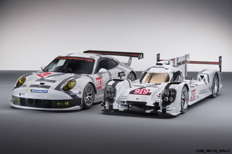 2014 Porsche Motorsport Worldwide- 919 Hybrid-911 RSR- Angled