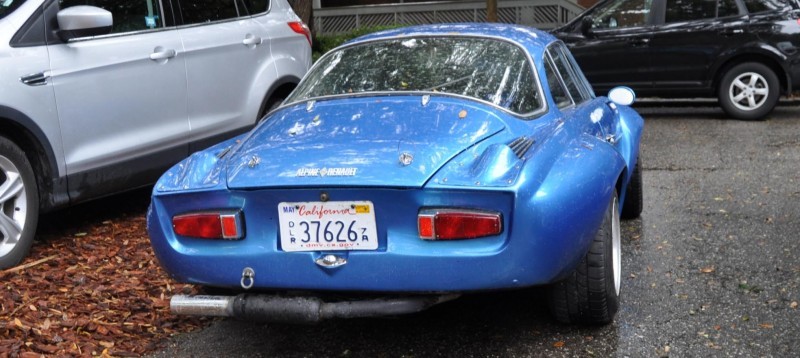 Amelia Parking Lot Finds -- ~1960s (Renault) Alpine A110 -- On Cali Plates, Passenger Seat Full of Suitcases 1