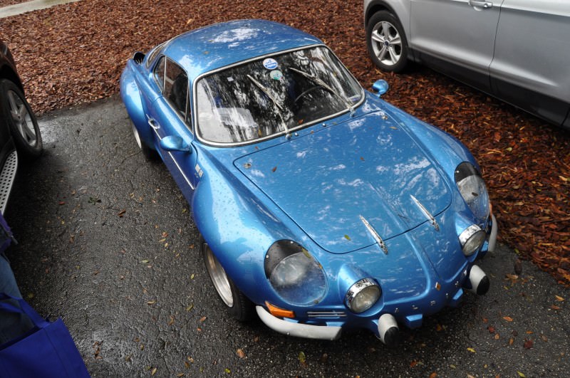 Amelia Parking Lot Finds -- ~1960s (Renault) Alpine A110 -- On Cali Plates, Passenger Seat Full of Suitcases 10