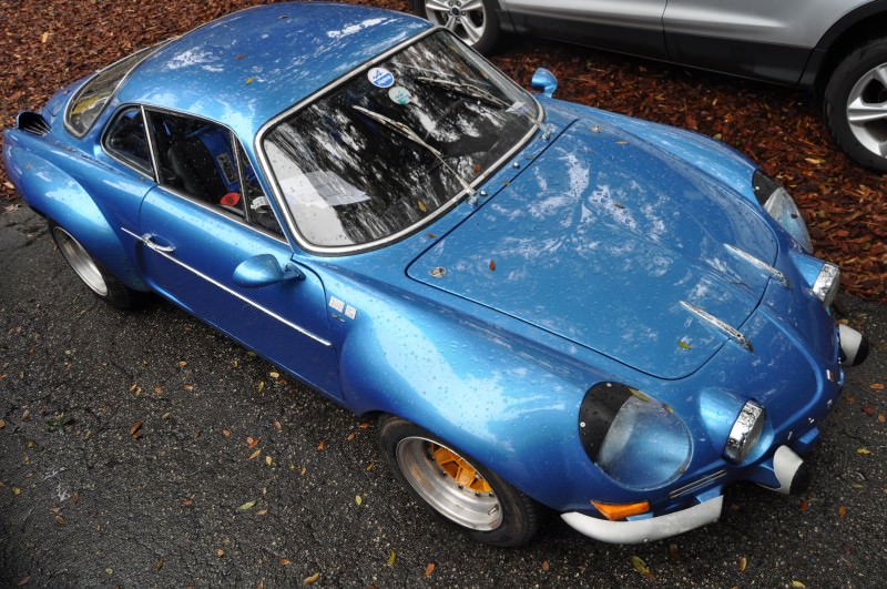 Amelia Parking Lot Finds -- ~1960s (Renault) Alpine A110 -- On Cali Plates, Passenger Seat Full of Suitcases 11