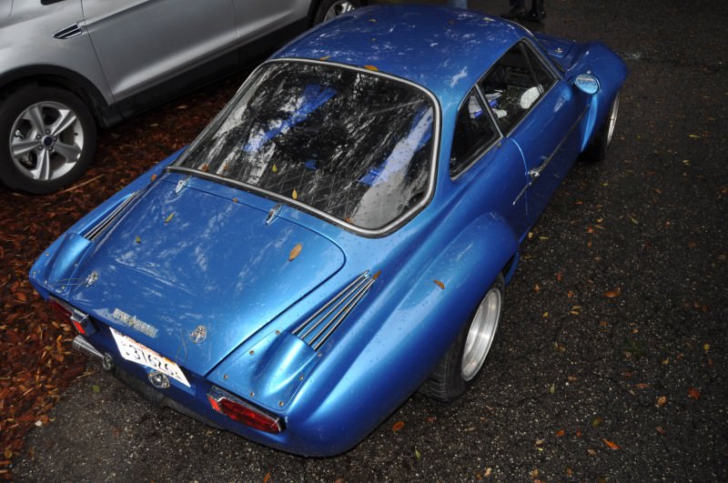 Amelia Parking Lot Finds -- ~1960s (Renault) Alpine A110 -- On Cali Plates, Passenger Seat Full of Suitcases 15