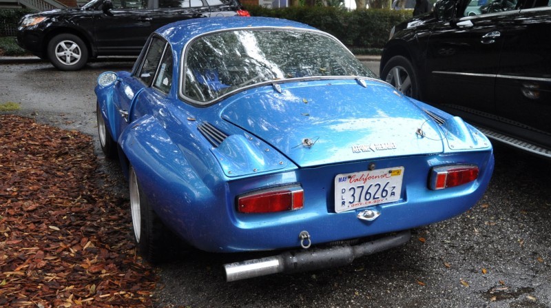 Amelia Parking Lot Finds -- ~1960s (Renault) Alpine A110 -- On Cali Plates, Passenger Seat Full of Suitcases 3