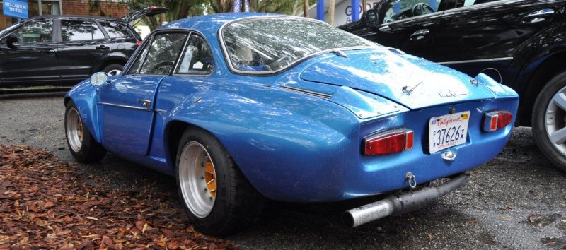 Amelia Parking Lot Finds -- ~1960s (Renault) Alpine A110 -- On Cali Plates, Passenger Seat Full of Suitcases 4