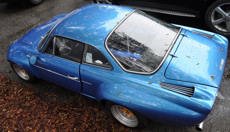 Amelia Parking Lot Finds -- ~1960s (Renault) Alpine A110 -- On Cali Plates, Passenger Seat Full of Suitcases 6