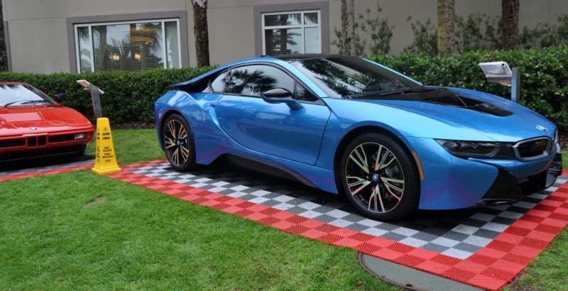 Inimitable Future-Tech 2015 BMW i8 Feeling Chummy with Concept M4 and 1980 BMW M1 -- Fleming Flashbacks 2