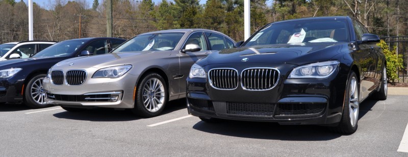 2014 BMW 750Li Definitely Not Beautiful or Focused -- But Less Adrift as SWB 750i with Squared-Off LED Lights Option 1