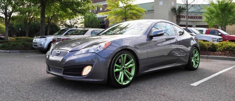 2014 Hyundai Genesis Coupe 3.6 R-Spec at Cars & Coffee - Wearing Custom Lime Green Wheels10