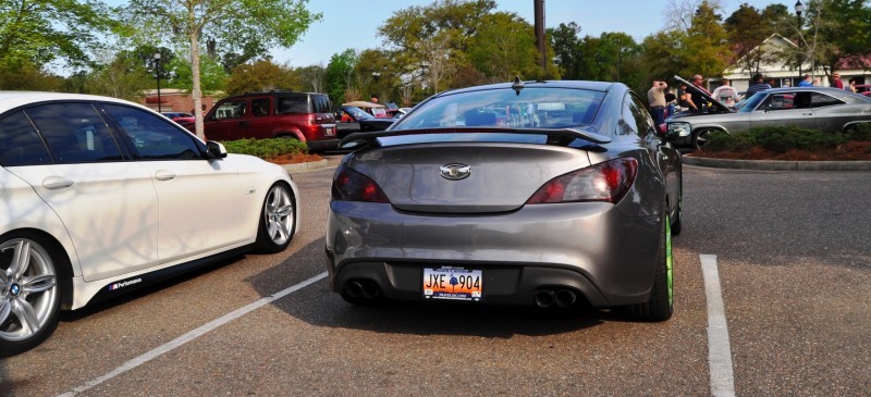 2014 Hyundai Genesis Coupe 3.6 R-Spec at Cars & Coffee - Wearing Custom Lime Green Wheels18