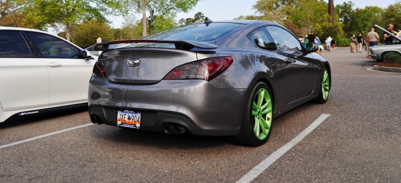 2014 Hyundai Genesis Coupe 3.6 R-Spec at Cars & Coffee - Wearing Custom Lime Green Wheels19