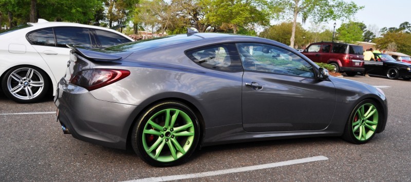 2014 Hyundai Genesis Coupe 3.6 R-Spec at Cars & Coffee - Wearing Custom Lime Green Wheels22