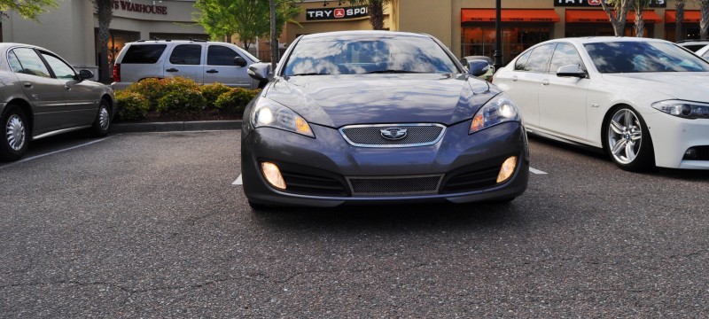 2014 Hyundai Genesis Coupe 3.6 R-Spec at Cars & Coffee - Wearing Custom Lime Green Wheels5