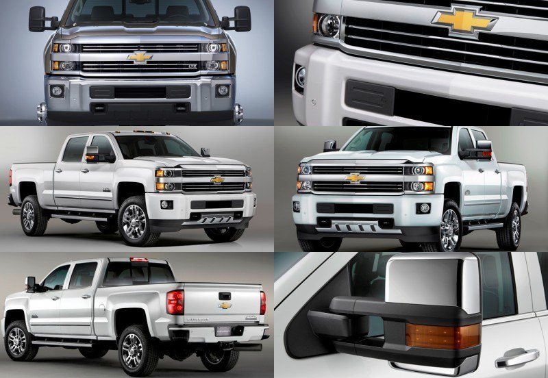 2015 Chevrolet Silverado 3500 HD LTZ crew cab pickup with dual rear wheels