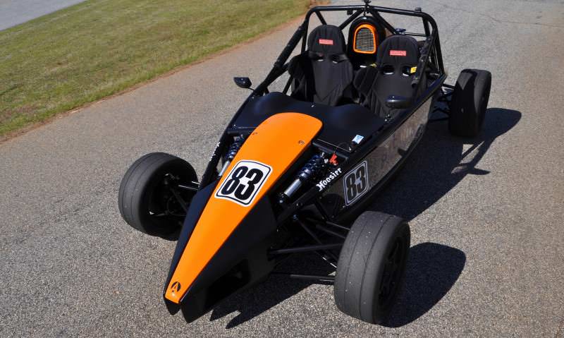 Ariel Atom Duo on Slicks at the Road Atlanta Skidpad for ATL Driving Experience 14