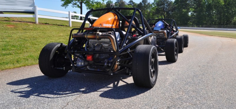 Ariel Atom Duo on Slicks at the Road Atlanta Skidpad for ATL Driving Experience 17