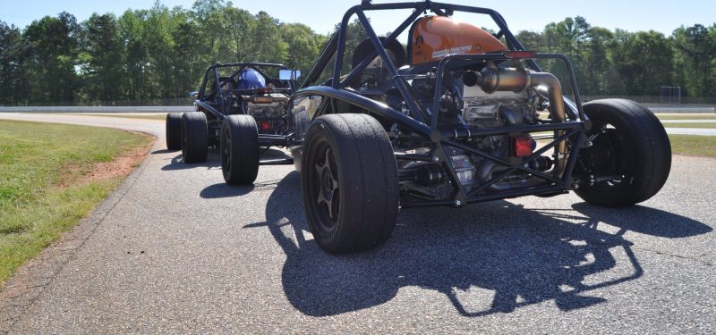 Ariel Atom Duo on Slicks at the Road Atlanta Skidpad for ATL Driving Experience 20