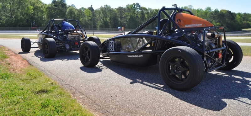 Ariel Atom Duo on Slicks at the Road Atlanta Skidpad for ATL Driving Experience 21