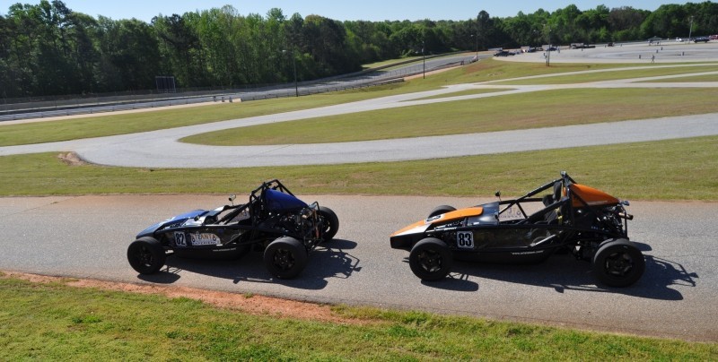 Ariel Atom Duo on Slicks at the Road Atlanta Skidpad for ATL Driving Experience 22