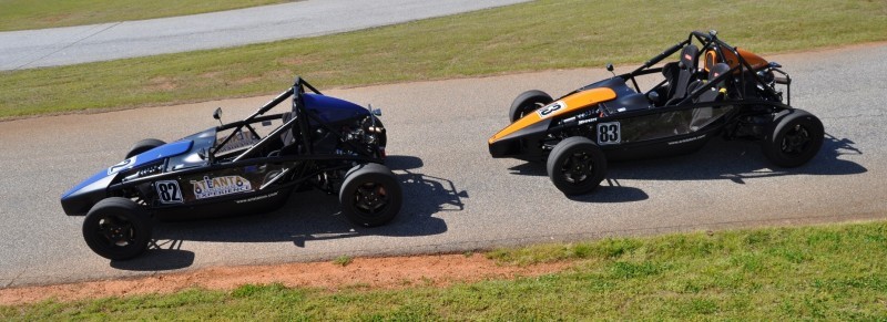 Ariel Atom Duo on Slicks at the Road Atlanta Skidpad for ATL Driving Experience 23