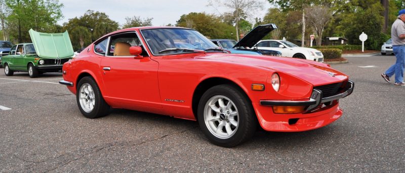 Classic Sports Car Showcase -- Datsun 240Z at Cars & Coffee -- Immaculate in 30 Glowing Orange Photos 1