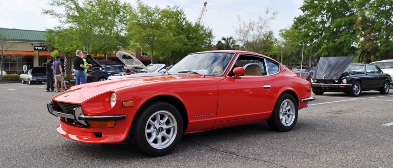 Classic Sports Car Showcase -- Datsun 240Z at Cars & Coffee -- Immaculate in 30 Glowing Orange Photos 10