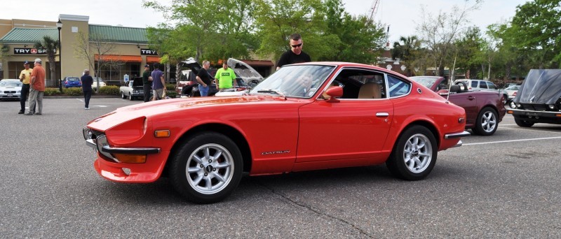 Classic Sports Car Showcase -- Datsun 240Z at Cars & Coffee -- Immaculate in 30 Glowing Orange Photos 11