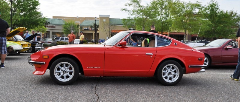 Classic Sports Car Showcase -- Datsun 240Z at Cars & Coffee -- Immaculate in 30 Glowing Orange Photos 13