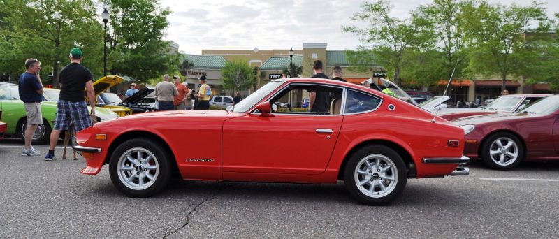 Classic Sports Car Showcase -- Datsun 240Z at Cars & Coffee -- Immaculate in 30 Glowing Orange Photos 14