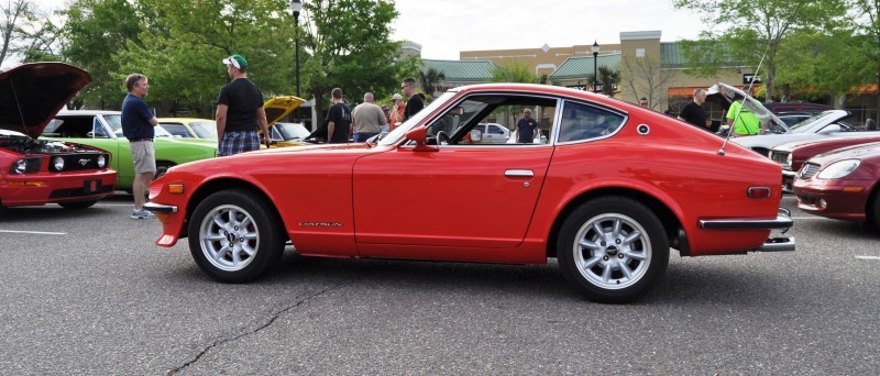 Classic Sports Car Showcase -- Datsun 240Z at Cars & Coffee -- Immaculate in 30 Glowing Orange Photos 15