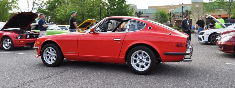 Classic Sports Car Showcase -- Datsun 240Z at Cars & Coffee -- Immaculate in 30 Glowing Orange Photos 16