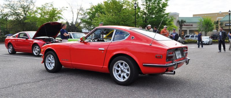 Classic Sports Car Showcase -- Datsun 240Z at Cars & Coffee -- Immaculate in 30 Glowing Orange Photos 17