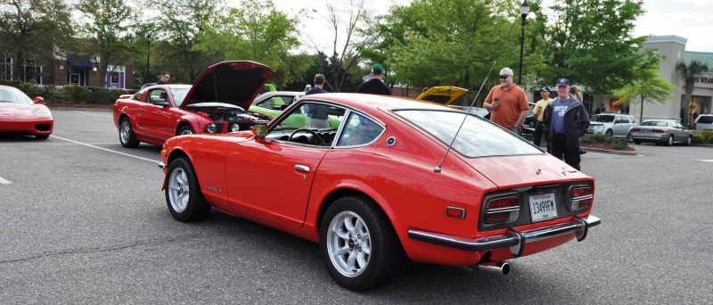 Classic Sports Car Showcase -- Datsun 240Z at Cars & Coffee -- Immaculate in 30 Glowing Orange Photos 18