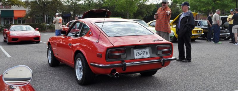 Classic Sports Car Showcase -- Datsun 240Z at Cars & Coffee -- Immaculate in 30 Glowing Orange Photos 19