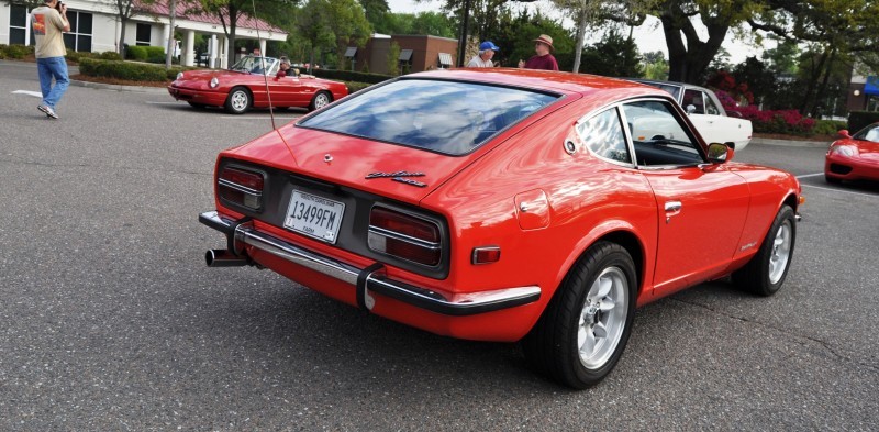 Classic Sports Car Showcase -- Datsun 240Z at Cars & Coffee -- Immaculate in 30 Glowing Orange Photos 24