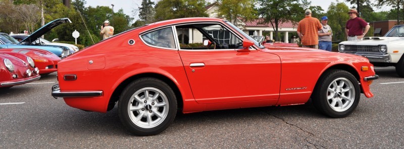 Classic Sports Car Showcase -- Datsun 240Z at Cars & Coffee -- Immaculate in 30 Glowing Orange Photos 26