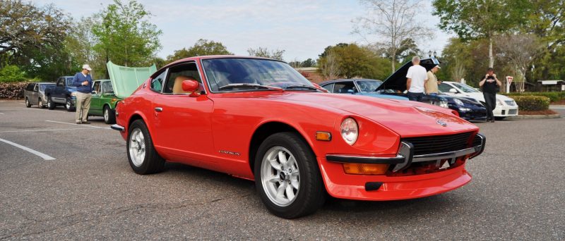 Classic Sports Car Showcase -- Datsun 240Z at Cars & Coffee -- Immaculate in 30 Glowing Orange Photos 30