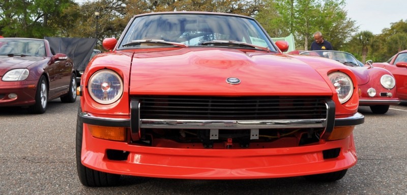 Classic Sports Car Showcase -- Datsun 240Z at Cars & Coffee -- Immaculate in 30 Glowing Orange Photos 4