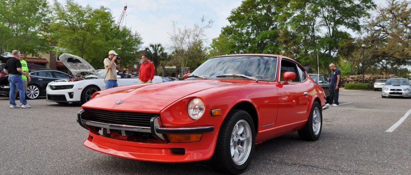 Classic Sports Car Showcase -- Datsun 240Z at Cars & Coffee -- Immaculate in 30 Glowing Orange Photos 8